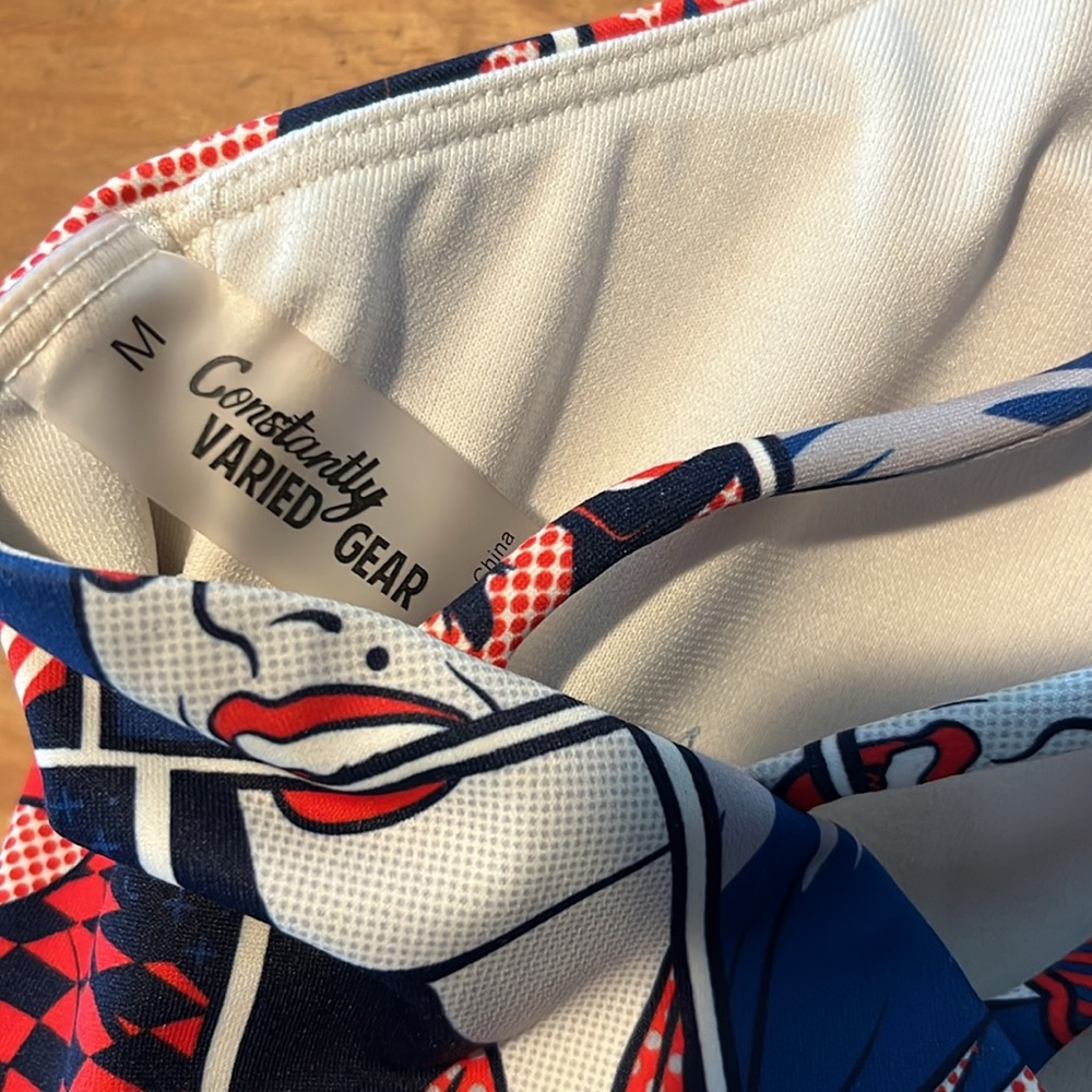 Constantly Varied Gear Pop Art Sports Bra - Red, Blue, White - Picture 3 of 4
